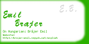 emil brajer business card